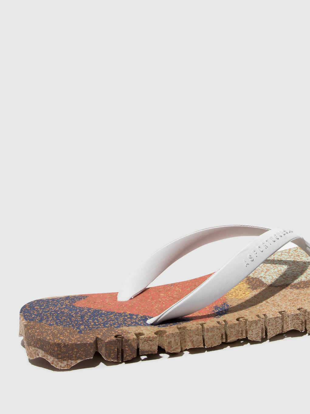 Beach Flip-Flops BUMPY Multi. & white strap