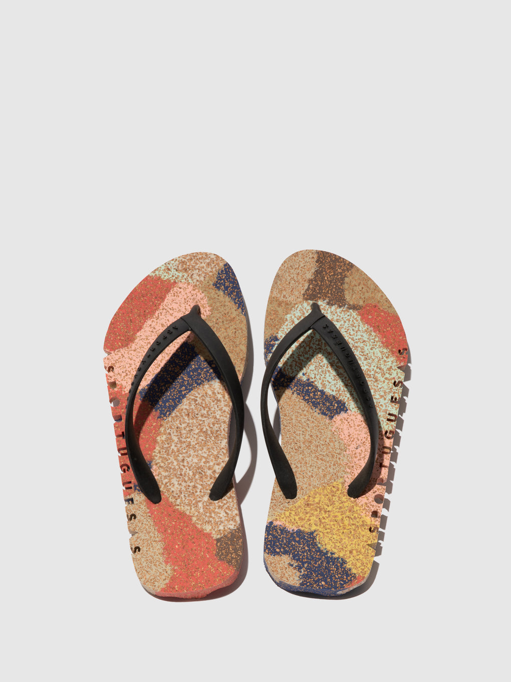Beach Flip-Flops BUMPY Multi. & black strap