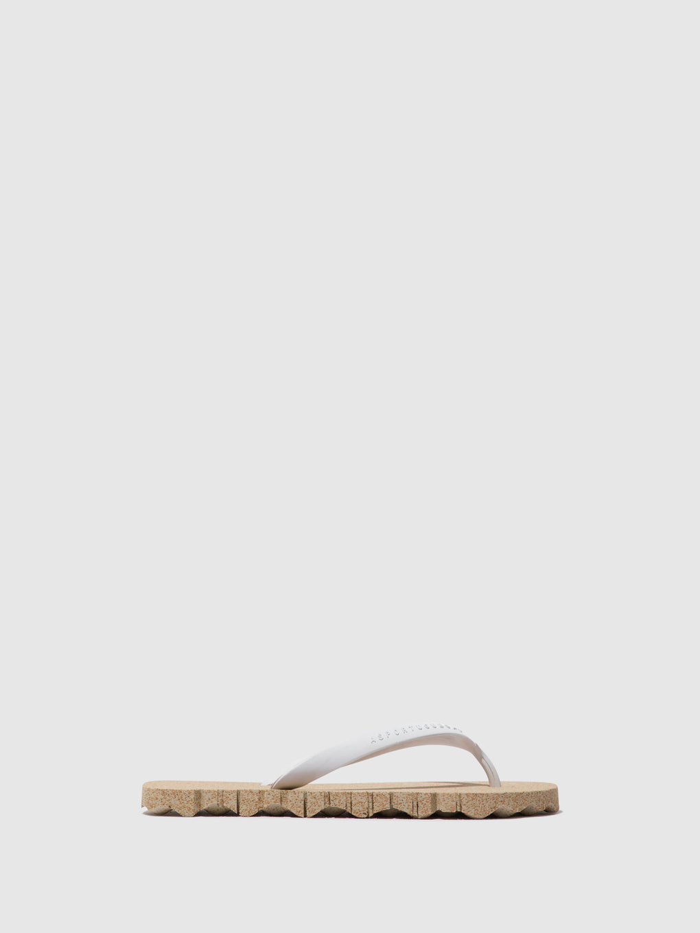 Beach Flip-Flops BUMPY Natural & white strap
