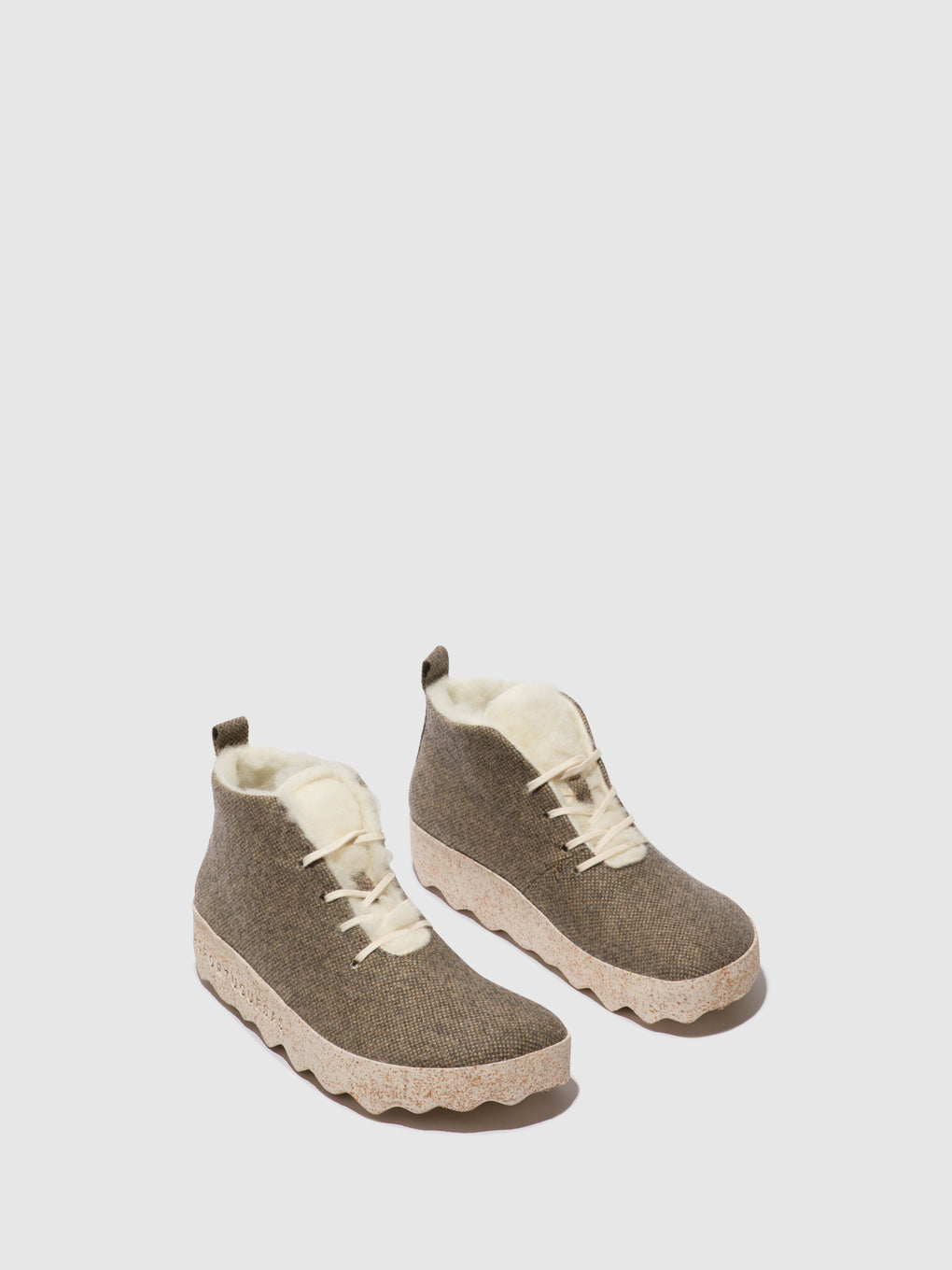 Lace-up Ankle Boots CAKE BROWN